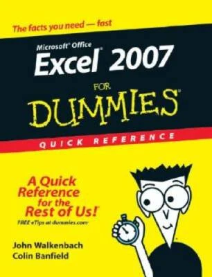 $3.59 • Buy Excel 2007 For Dummies Quick Reference - Plastic Comb By Walkenbach, John - GOOD
