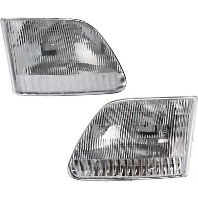 Set Of 2 Headlights Driving Head Lights Headlamps  Driver & Passenger Side Pair • $73.63