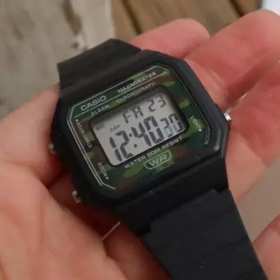Vintage Casio Men's Digital Watch Wristwatch Alarm Chronograph Camo W-217H Works • $3.25