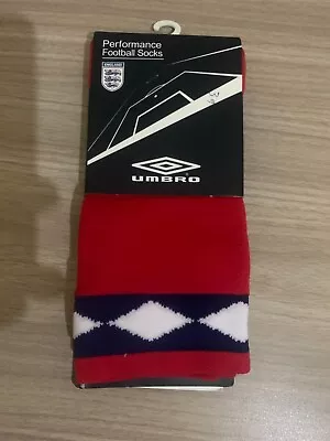 England Red Away Socks 2008-2010 New Umbro Size LB UK 4-7 • £8.99