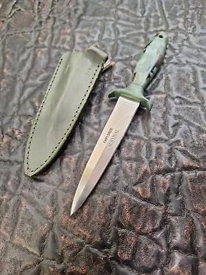 Vintage Explorer Survival 21-039 Japan CAMO Boot Knife 440 Stainless & SHEATH  • $94