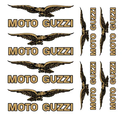 FE Kit MOTO GUZZI Decal Sticker Set GOLD SILVER WHITE /921 • $13.64