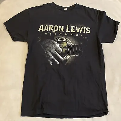 Awesome - Aaron Lewis - Sinners - 2017 Concert Tour T Shirt - Men's Size Medium • $29.99