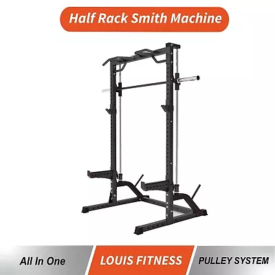 Half Rack Smith Machine (Black Colour) Home Gym Safety Smith Machine • $719.10