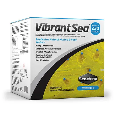 Seachem Vibrant Sea Salt 227L 830L Marine Reef Coral Pro 6.2KG 23KG Aquarium  • £27.25