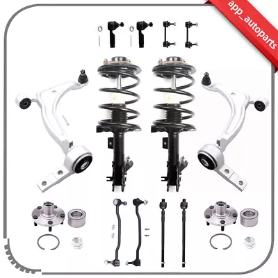 Front Struts Control Arms Wheel Hubs Tie Rods Sway Bars For 04-08 Nissan Maxima • $373.13
