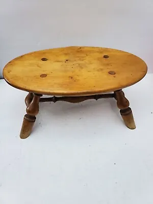 Vintage Wooden Milking Stool Wood Foot Step Stool  6.25” H X 16  L X 9  W • $69.95