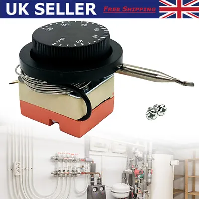 0℃～120℃ Capillary Thermostat Cooling Radiator Fan Control Switch & Sensing Rod • £9.99