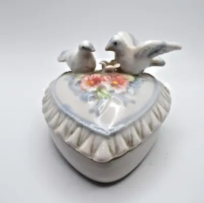 Heart Shaped Trinket Dish With Birds - K's Collection • $5