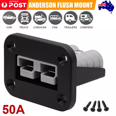 $11.75 • Buy Flush Mount 50 Amp Anderson Plug Mounting Bracket Panel Cover For Caravan AU