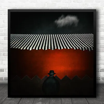 $61.98 • Buy Cloud Man Hat Tent Circus Red Stripes Lines Parasol Square Wall Art Print