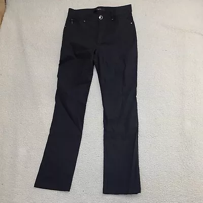 $17.98 • Buy Simon Chang Denim Womens Size 6 Black Pants Straight Leg Mid Rise Stretch 29x30