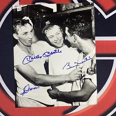 Mickey Mantle/Billy Martin/Irv Noren Yankees Multi-Signed 8x10 Photo PSA Yankees • $629.99