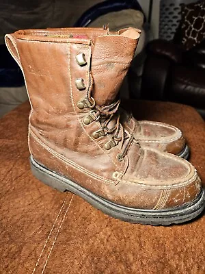 Cabela's Gore-Tex Size 8.5 D Brown Leather Lace Up Outdoor Hunting Work Boots • $38