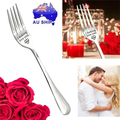 $11.66 • Buy  I Forking Love You  Engraved Stainless Steel Fork Valentines Day Gifts For Her