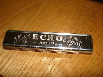 VINTAGE M.HOHNER ECHO HARMONICA KEY C Germany • $49.98