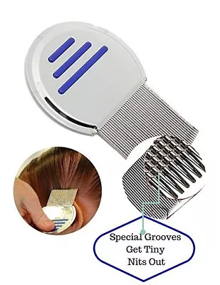 Head Lice Comb Nit Stainless Metal Teeth Terminate Free S&H Los Piojos Peine B  • $8.45