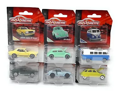 $49.90 • Buy Majorette Vintage Set Of 6 Volkswagen Toyota VW Porsche Blister Model Car Metal