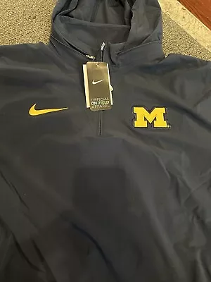 Nike Men’s XL University Of Michigan Navy  1/4 Zip Lightweight Pullover Jacket • $75