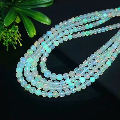 Ethiopian Opal Necklace Sale 147 Natural Rainbow Bead Precious Jewelry Strands • $67