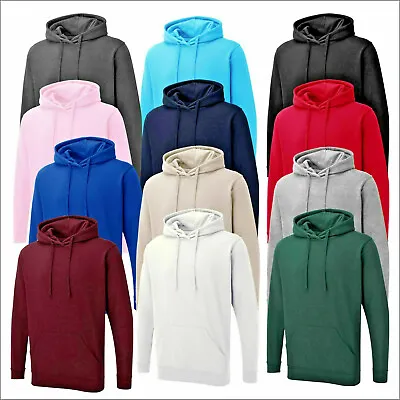 UNEEK Mens Pullover Hoodie Hooded Sweatshirt Fleece Top Plain Hoody Jumper • £15.99