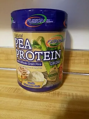 *New Unopened* Fusion Vegan Pea + Rice Protein 17.35 Oz Vanilla Cinnamon Swirl • $13