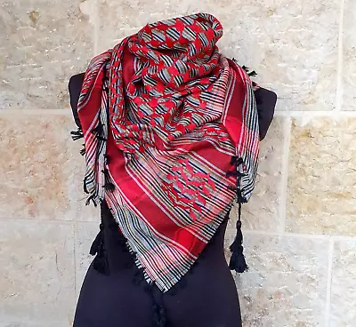 Original HIGH QUALITY Kufiya Scarf Palestinian Shemagh Made In Palestine • $39