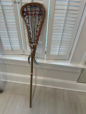 Vintage CRANBARRY Used Wood Wooden Lacrosse Stick 42  • $49.99