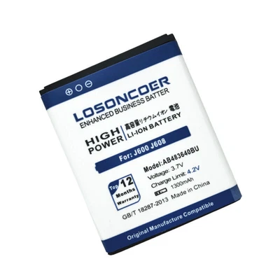 £19.01 • Buy LOSONCOER AB483640BU Battery 1300mAh For Samsung J600 J608 C3050C S7350C F619 C3
