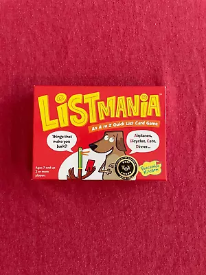 ListMania: An A To Z Quick List Card Game - Peaceable Kingdom - Barely Used • $1