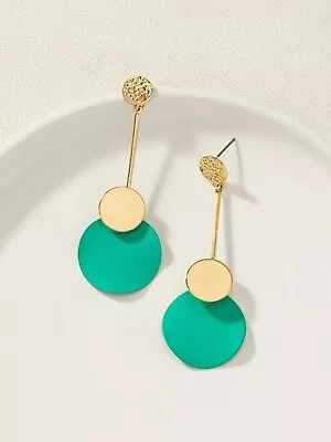 $1.99 • Buy Fashion Accessories Colourful Round Pendant Long Dangling Earrings Party Gift