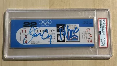 Jim Craig & Mike Eruzione Autographed Signed Miracle On Ice Reprint Ticket Psa • $399.99