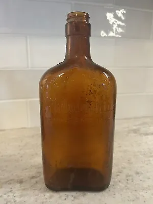 Antique Philadelphia Amber 1 PINT Whiskey Empty Bottle Famous Since 1894 Vintage • $10
