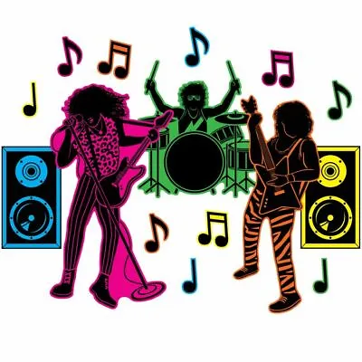 1980's Hair Band Silhouettes 15 Pack 3.5  To 22.5  Paper 80's Party Decorations • $5.59