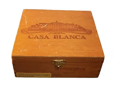 Vintage Casa Blanca Empty Wood Cigar Box Dominican Republic 6  X 6  X 2 1/4  • $13.99