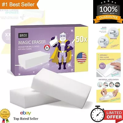 Magic Eraser Sponge - 50 Count - Durable Melamine Foam Cleaner - Multi Surfac... • $27.79