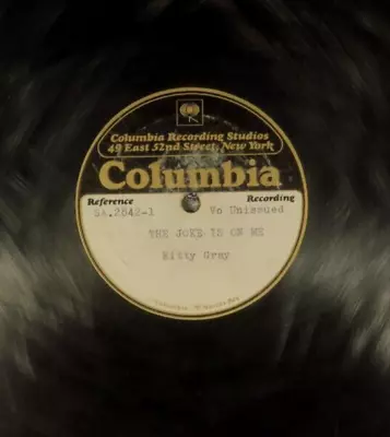 78 RPM - Kitty Gray Unissued Vocalion Vinyl Test  The Joke Is On Me  E- Blues • $49.99