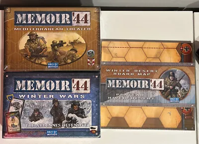 Mediterranean/WINTER WAR/Winter Desert Map Lot- Memoir '44 Board Game EXPANSIONS • $74.99