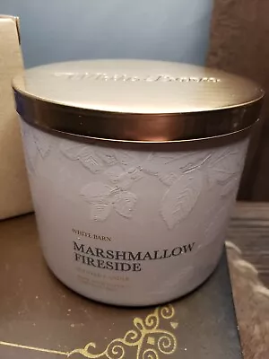 Bath & Body Works White Barn Marshmellow Fireside 3-wick Candle  UNIQUE LABEL  • $17.99