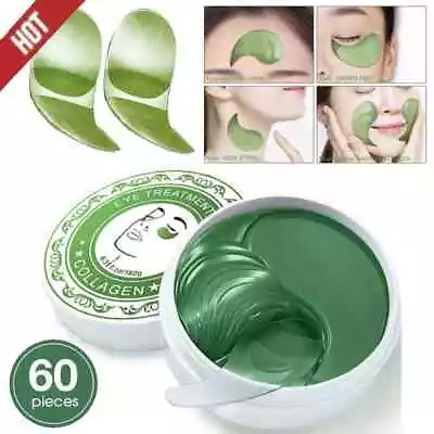 60x Seaweed Hydrogel Eye Mask Collagen Eye Pads For Puffy Dry Eyes Dark Circles • £8.75