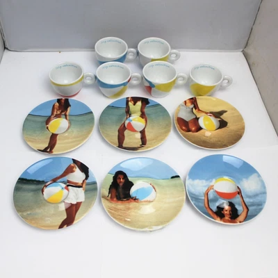 £180 • Buy Illy Collection Rosenthal 2002 Espresso Cups & Saucers Marina Abromovic Set Of 6