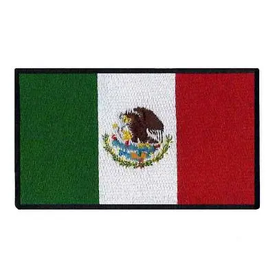 MEXICO FLAG IRON ON PATCH 3  Embroidered Applique Mexican Pride National Emblem • $4.95