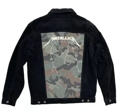 $99.95 • Buy Men's Billabong X Metallica 'AI Metallica' Corduroy Jacket Black Green Camo Sz M