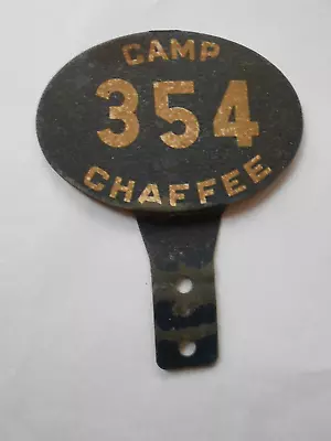 Vintage Camp Chaffee 354 License Plate Topper • $59.99