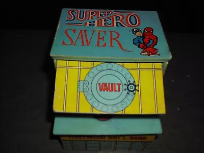 Vintage Marvel Super Hero Mechanical Bank Fleetwood Super Heroes Working Nm 1976 • $1499.99