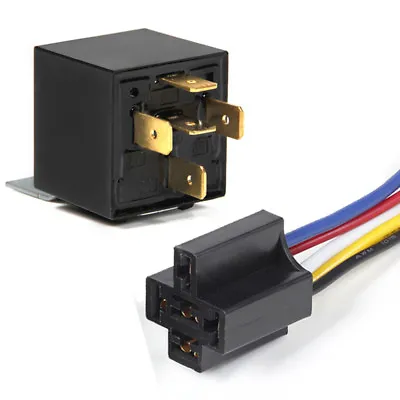£4.29 • Buy 12V Automotive Changeover Relay 40A 5-Pin SPDT Switching Relays With Sockets
