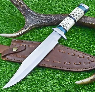 13  Custom Handmade D2 Steel Hunting Knife Bowie Knife W/Sheath EX-7093 • $4.80