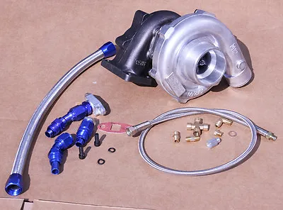 T3/t4 T04e Stage3 Turbo +oil Feed+oil Return Kit Civic Crx 88-91 D16 D16 Y7 D16y • $229.99