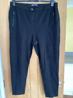 M&S Ladies Thick Black Jeggings - Size 18 Regular Length • £5