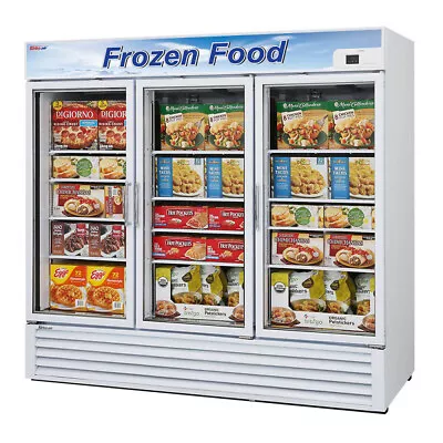 Turbo Air TGF-72FB-N 81  Three Glass Door Freezer Merchandiser White Or Blac... • $8579.17